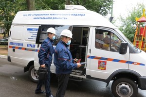 В Красногорске завершено обследование дома, на фасаде которого обрушилась облицовка